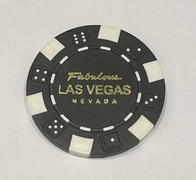 Fabulous Las Vegas Nevada Black, White and Gold $100 Souvenir Poker Chip