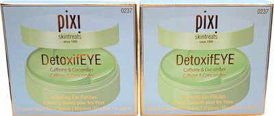 Pixi DetoxifEYE Caffeine & Cucumber Depuffing Eye Patches, 2 PACK NEW!