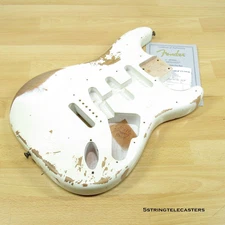 Fender Custom Shop 60 Heavy Relic Stratocaster Body Oly White Vintage Nitro