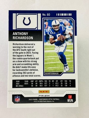 2023 Panini Contenders Optic - Rookie Ticket Anthony Richardson