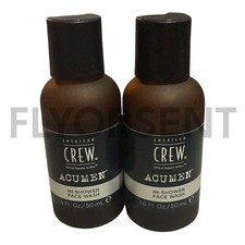 X2 American Crew Acumen Invigorating In-Shower Face Wash 50ml / 1.6oz NWOB