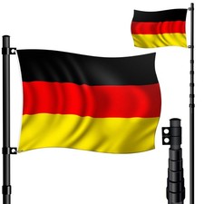 RETOURE Fahnenmast Alu Teleskop 6,30m Fahnenstange Deutschlandfahne Flaggenmast