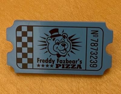 Five Nights at Freddy's Blue Freddy Prize Ticket Enamel Pin Figure Fazbear FNAF