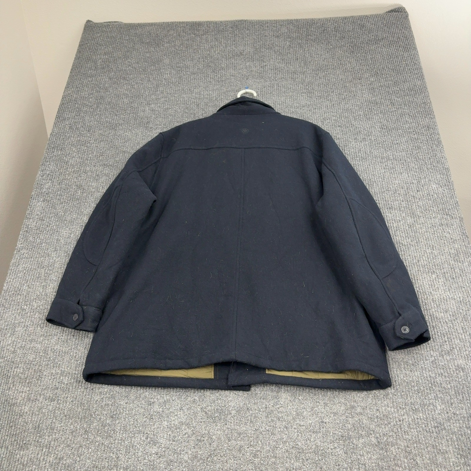Fat Face Jacket Mens 3XL Navy Blue Wool Blend Chore Coat Barn Utility Casual image 6