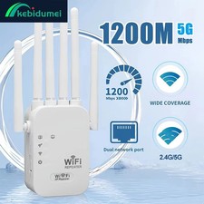 1200Mbps WiFi Repeater Dual Band 2.4G 5G Signal Booster 6Antenna Router