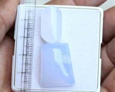 Natural Chalcedony Fancy Cabochon Loose Gemstone 2 Pcs 19.5 24 MM 52.00 CT