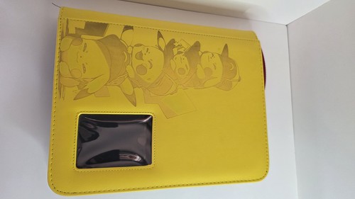 Pokemon - Ultra Pro Yellow Faux Leather Laser Engraved Pikachu Binder 4 Pocket