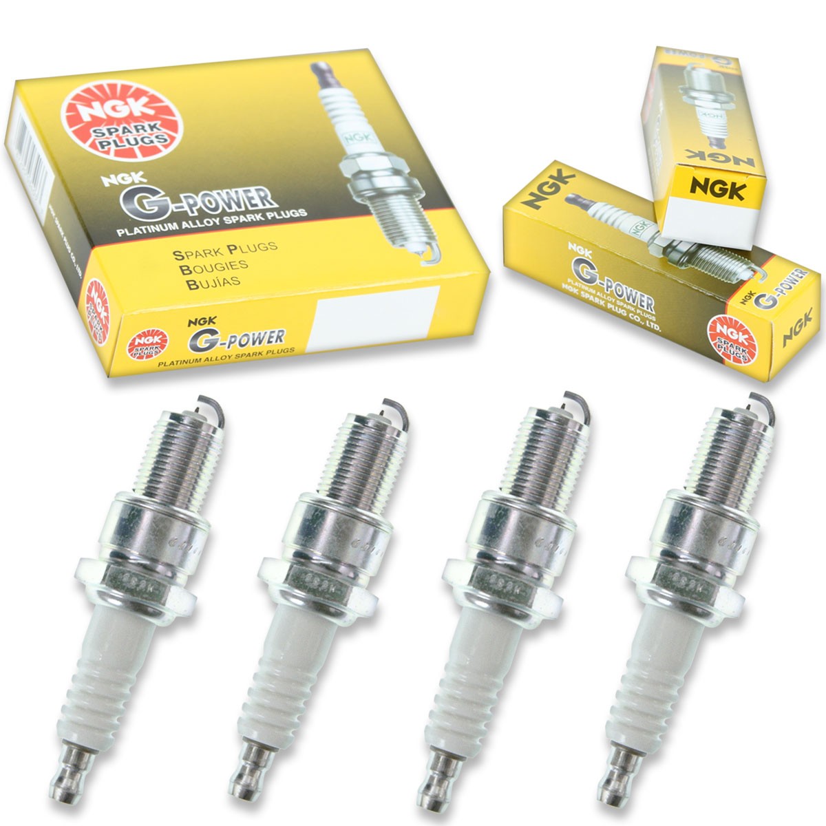 4 pcs NGK G-Power Spark Plugs for 1987-1988 Nissan Van 2.4L L4 Intake Side jr