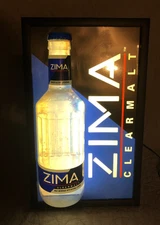 Zima Clearmalt Alcoholic Beverage Large Light Up Beer Sign Works 26x16 Vtg 1993