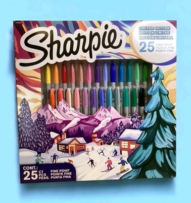 NEW Sharpie Permanent Markers Limited Edition Fine Point Variety Pack 25 Colors