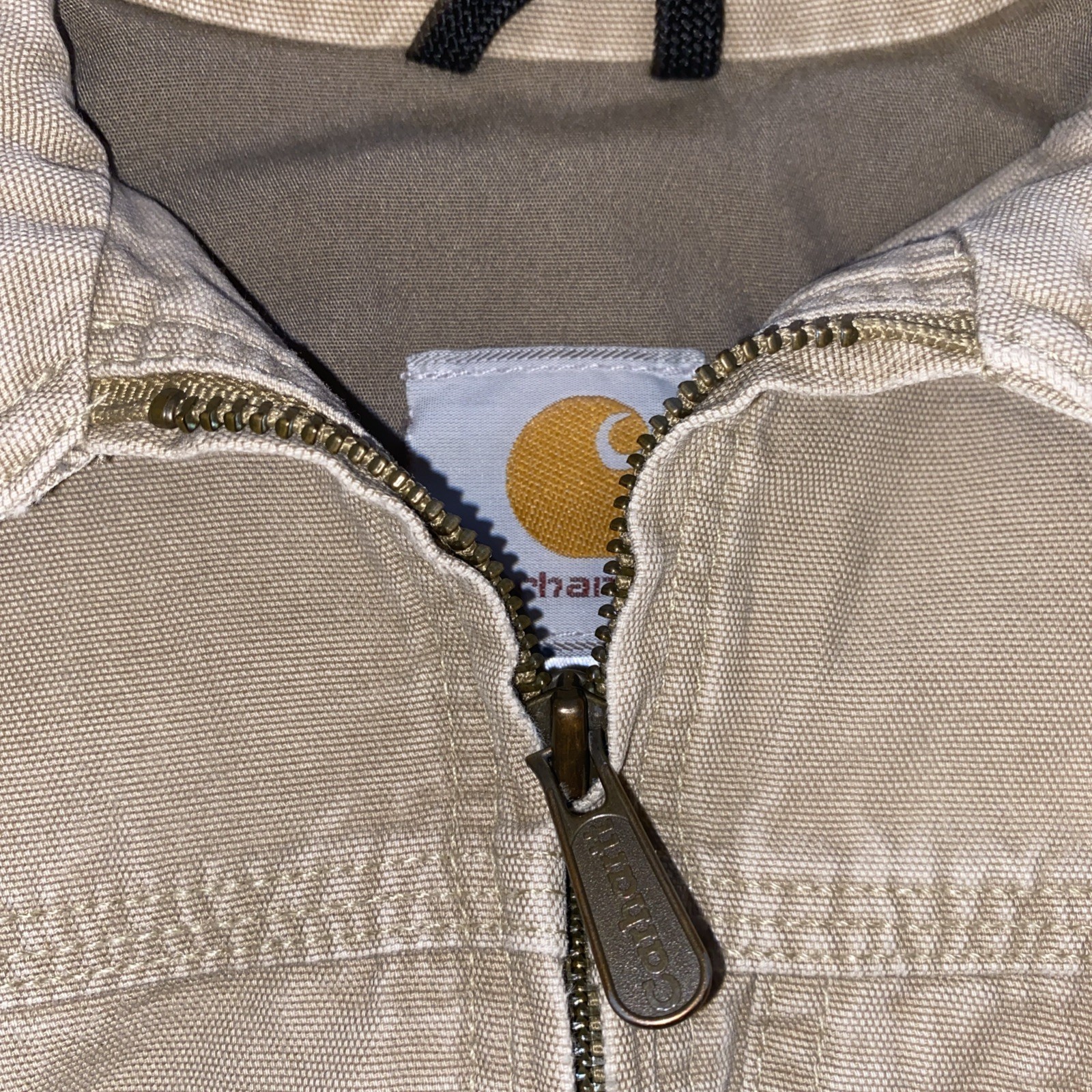 Carhartt J163 Jacket Mens Size L  MUS Tan Full Zip Lightweight Bomber Workwear thumbnail 5