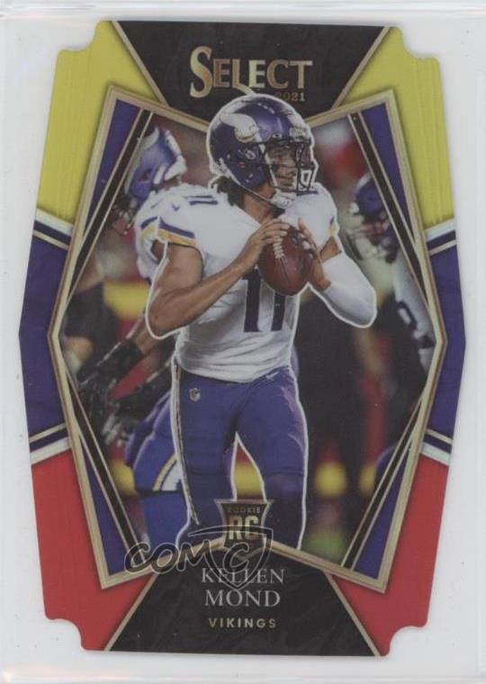 2021 Panini Select Premier Level Red & Yellow Prizm Die-Cut Kellen Mond 04ag