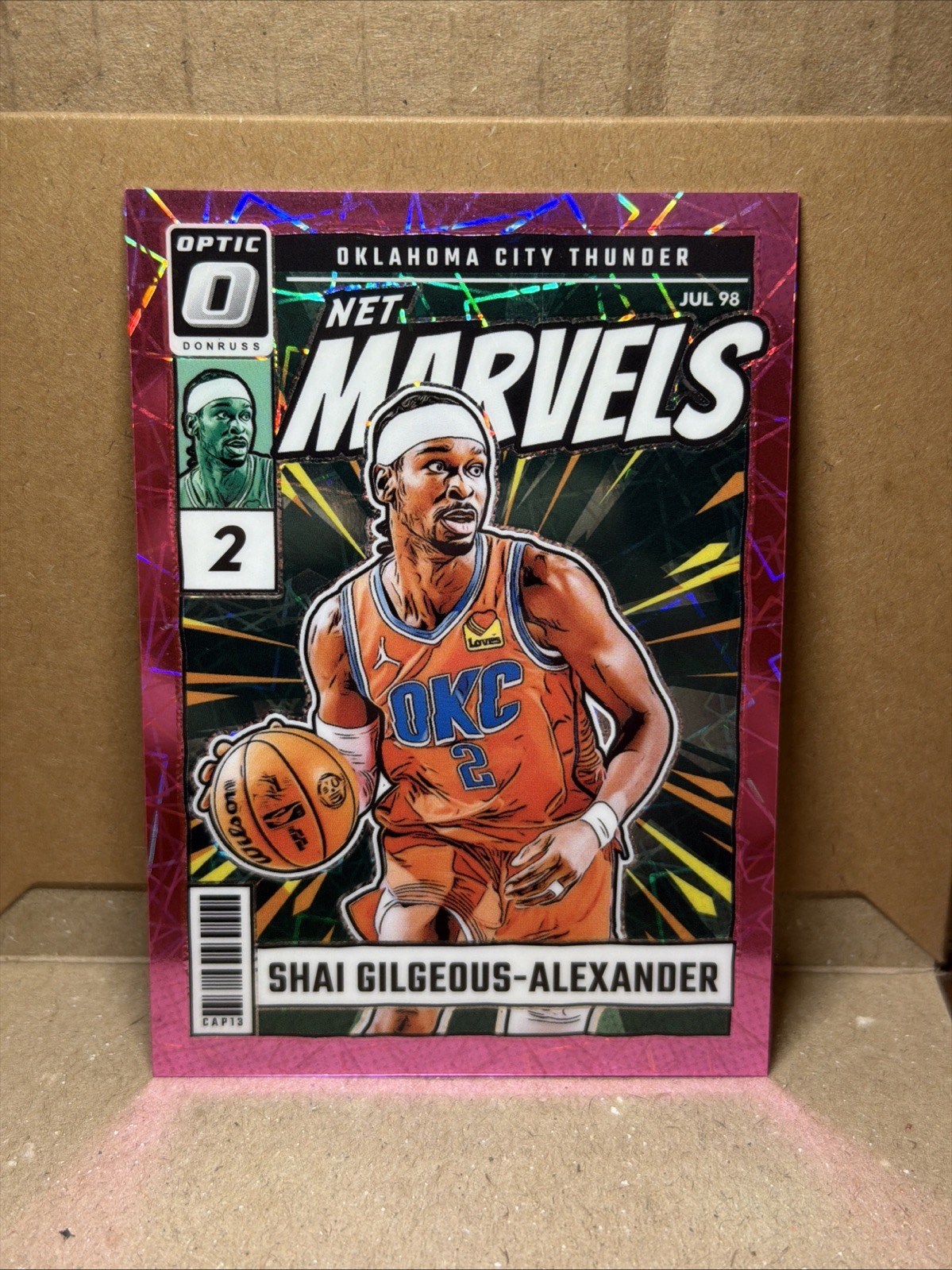 2024-25 Panini Optic Shai Gilgeous-Alexander Net Marvels Pink /79 #8 Thunder