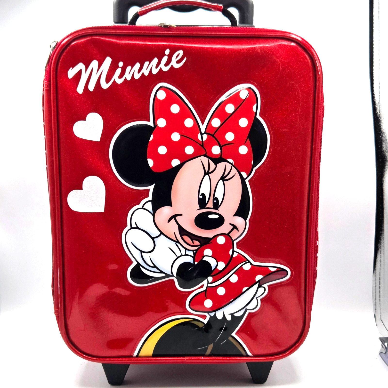 Authentic Disney Parks Minnie Mouse RED Suitcase Rolls Carry On  Handle retracts