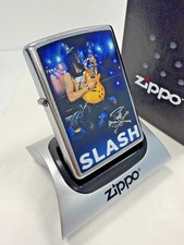 ORIGINAL Zippo Feuerzeug SLASH GUITARIST GUNS N' ROSES Street Chrome NEU IN BOX