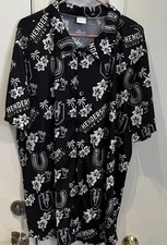 Black Henderson Silver Knights Hawaiian Shirt Unisex Size XL