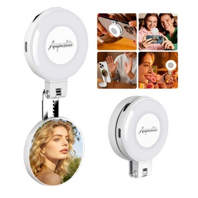 Selfie Light for iPhone with Makeup Mirror 360° Rotation CRI 97+ Ring Light f...