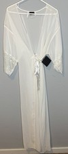 seductive wear by cinema etoile White Long Robe Small White New Bridal Wedding