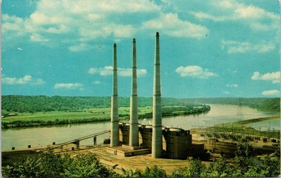 Clifty Creek Coal Fired Power Plant Indiana Postcard G6