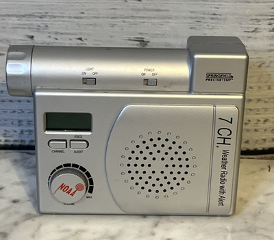 Springfield Precisetemp  Weather Radio With Alert Silver 91418 NOAA 7 Channel