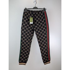 Gucci Double G Jersey Jogging Pant in Black/Camel BNWT Large