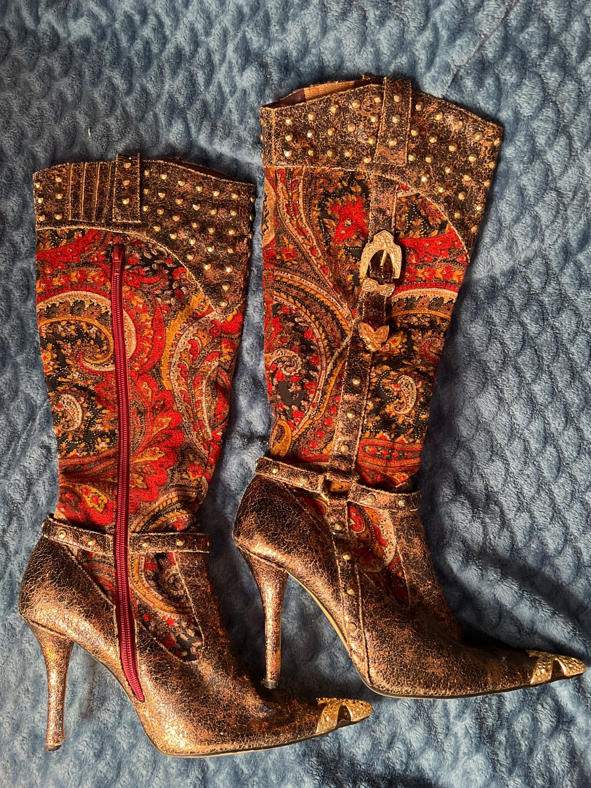 Botas vintage para mujer talla 8 marrón. Se adapta como 8,5