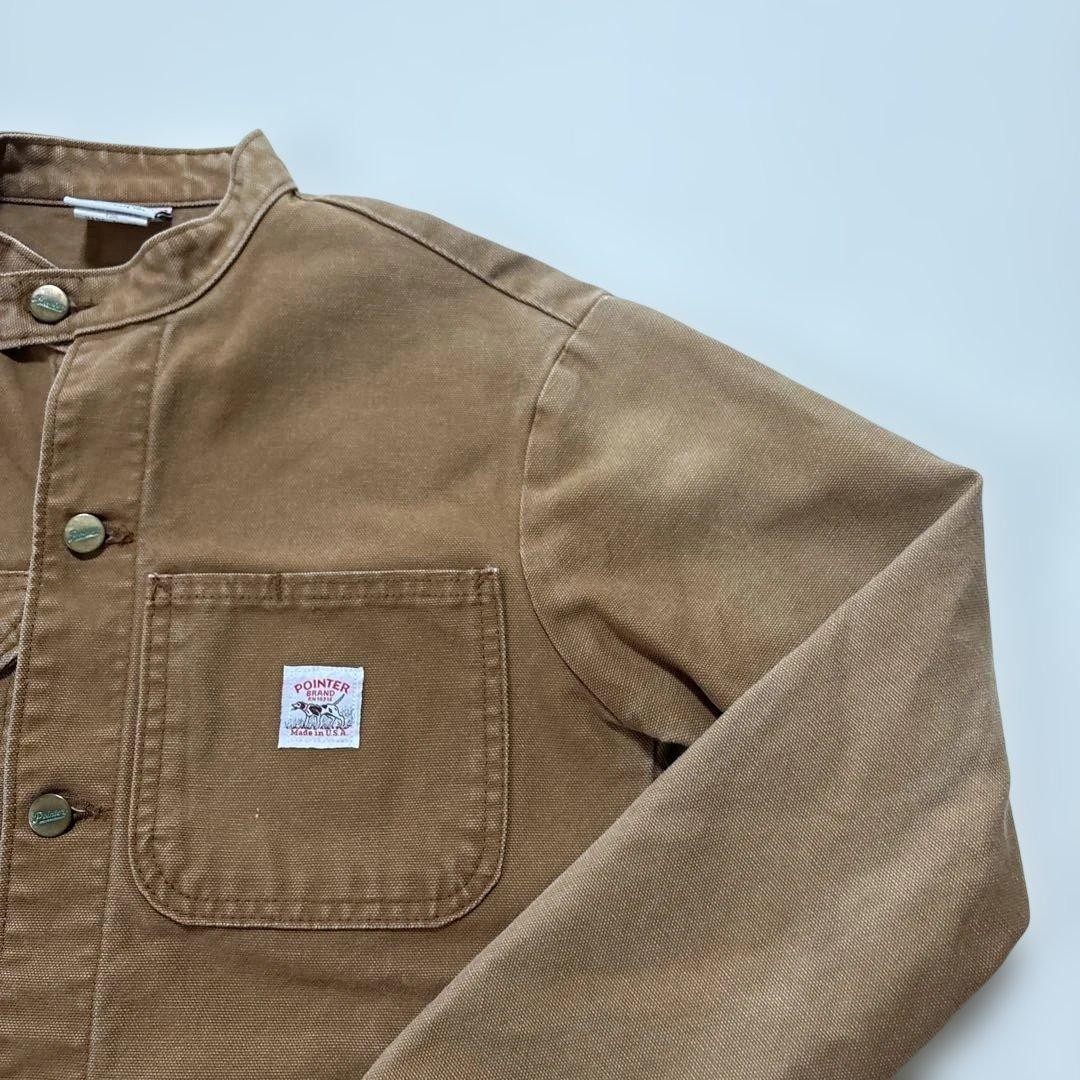 Pointer Brand Brown Denim Coverall Work Jacket XS… - image 5
