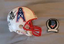 Paul Wall signed Houston Oilers Riddell mini helmet Beckett BAS COA #BR31638