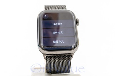 L@@K! Apple Watch Series 7, 45mm Graphite Stainless Steel Case, Milanese Band