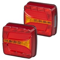 Set LED AnhäNger RüCkleuchte 4 Funktionen, 106 X 99 Mm, 12V, IP67,