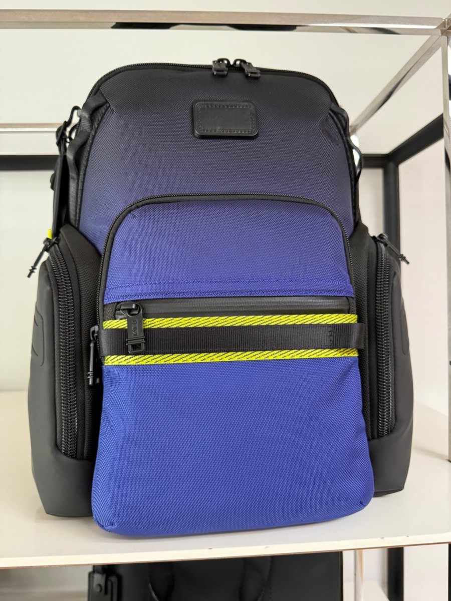 NEW Tumi ALPHA BRAVO NAVIGATION Ballistic Nylon Backpack ROYAL BLUE  OMBRÉ