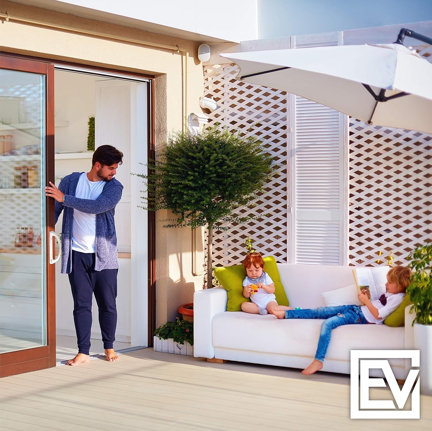 White Diecast Patio Door Handle & Lock Set - Easy Install & Reversible Fit