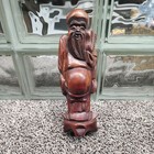 10 inch  Shou Lao Shou Xing Hand Carved Wood Statue Asian Chinese God  nice wood — photo 1
