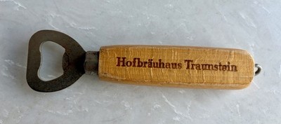 Vintage Wooden Handled Bottle Opener - Hofbrauhaus Traunstein Bavaria Germany