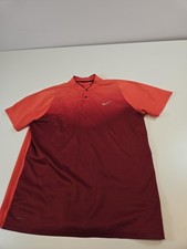 Nike Tiger Woods TW VL Max Blade Collar Men's XL Polo Shirt Ombre Red