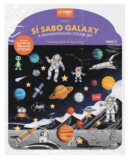 Space Sticker Book: Reusable Puffy Sticker Activity Book for Kids: With 30 Glow