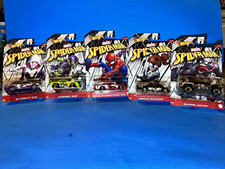 Hot Wheels Marvel Spider-Man 5-Pack Diecast Cars Lot, Unopened Box, 5 Models