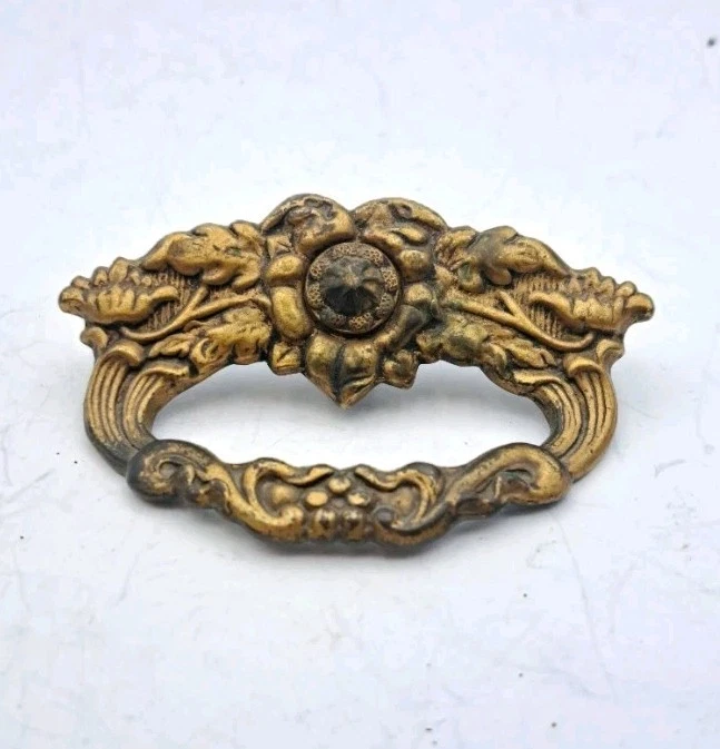 Antique Handles Drawer Pull Old Vintage Dresser Handle Furniture Hardware  - Image 2 of 4