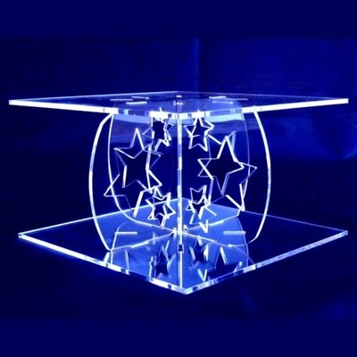 Stars Square Pillars Wedding & Party Cake Separators, Many Colours & Sizes