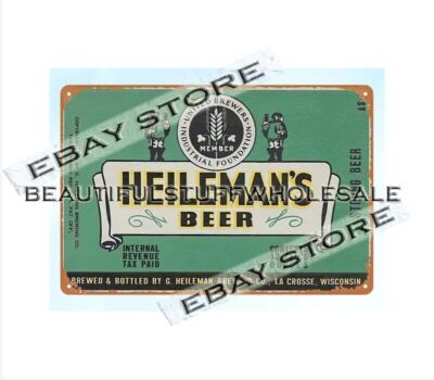Heilemans beer strong beer home kitchen pub metal tin sign kitchen plaque