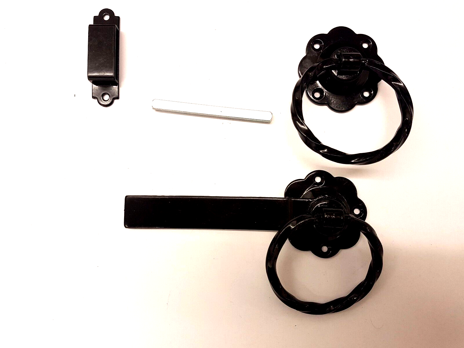 Twisted Gate Latch 150mm black (11370150BK)