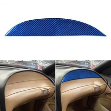 Blue Carbon Fiber Interior Co-pilot Dashboard Panel Cover For Ford Mustang 96-03