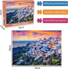 Santorini Island, Greece 1000 Pc Jigsaw Puzzle, Brand New-Sealed Box 
