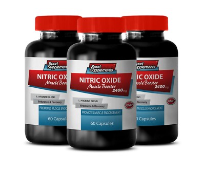 L-Arginine L-Citrulline - Nitric Oxide Booster 2400mg - Increase Endurance 3B 