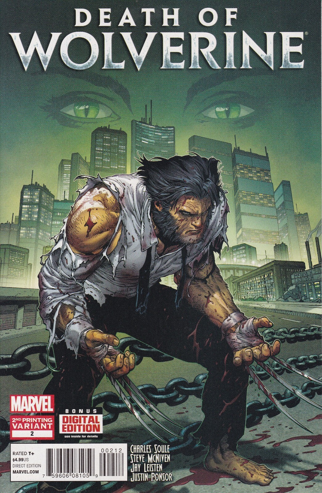 DEATH OF WOLVERINE #2 (of 4) - 2nd Print VARIANT Cover