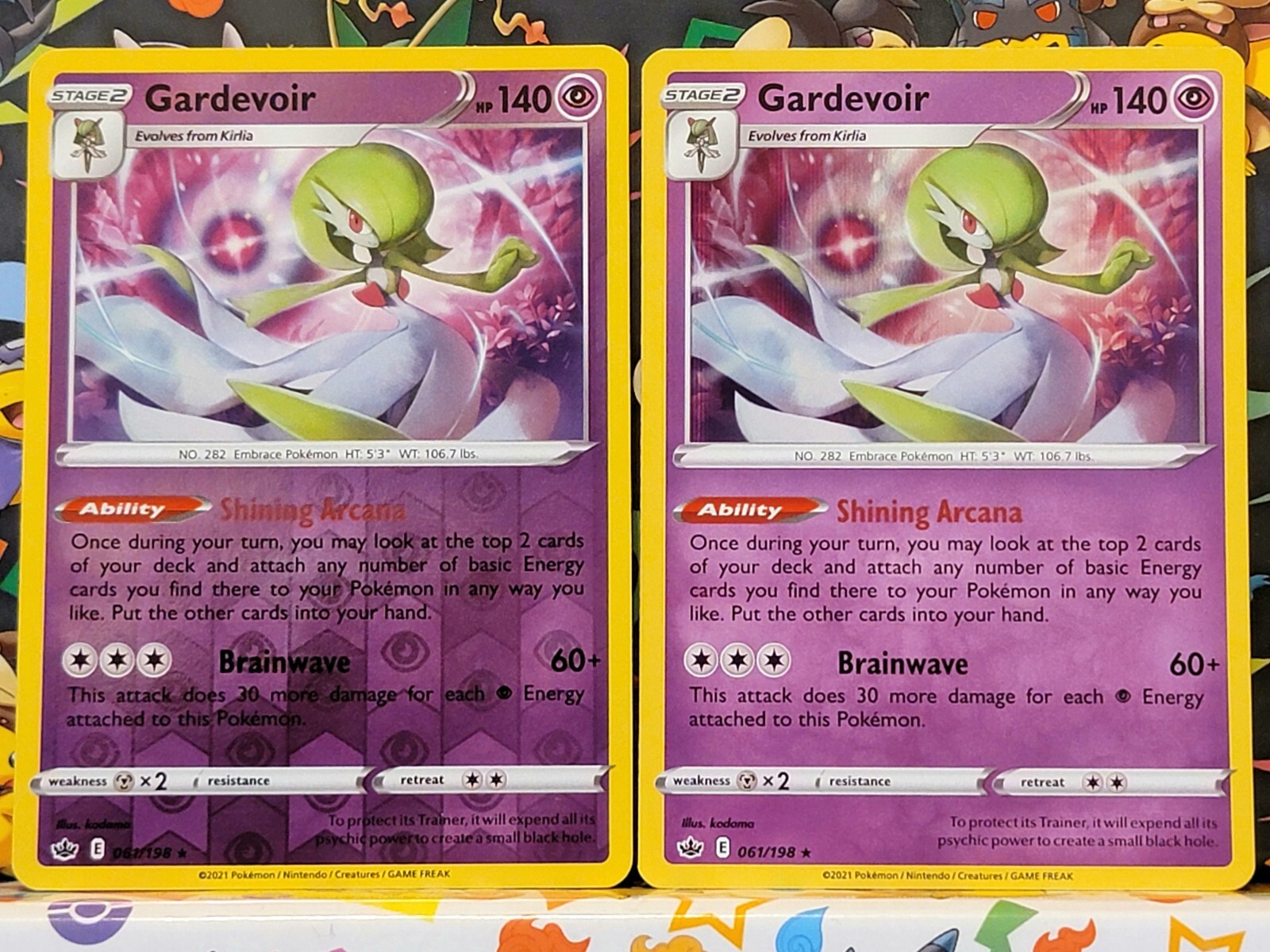 Chilling Reign Gardevoir 061/198 Holo Rare + Reverse Holo Rare NmM eBay