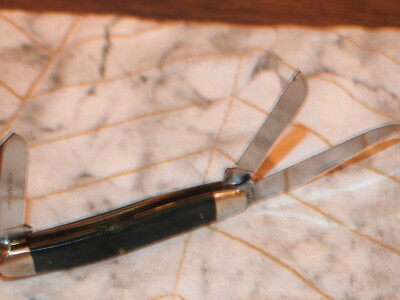1979 CASE XX 63047 SMOOTH GREEN BONE STOCKMAN KNIFE FOR FLESH ONLY