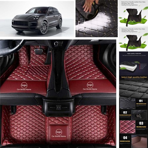 Fit Porsche Cayenne Hybrid Macan Car Floor Mats All Weather Luxury Custom Pads - Imagen 1 de 34