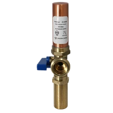 1 Pc XFITTING Washing Machine Valve w. Hammer Arrestor, 1/2" MIP x 3/4 MHT, Blue