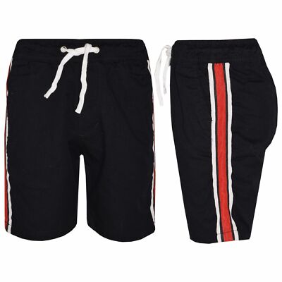 Kids Girls Chino Black Shorts Contrast 